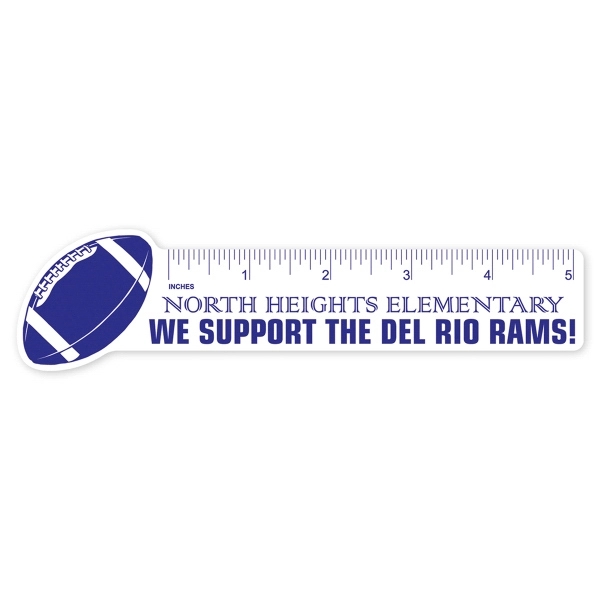 1 3/4" X 7" Poly Ruler with Football Shape