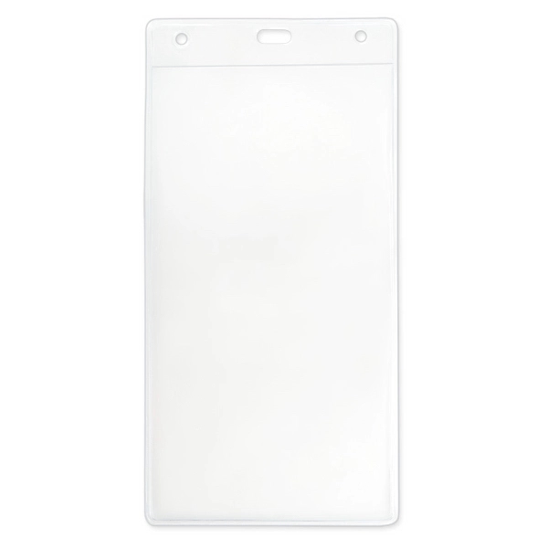 Vertical Large Event-Size Vinyl Badge Holder, 4.13" x 8.13" - Vertical Large Event-Size Vinyl Badge Holder, 4.13" x 8.13" - Image 1 of 2
