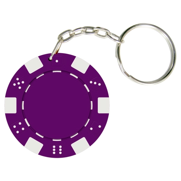 Dice Style Poker Chip Keychain - Dice Style Poker Chip Keychain - Image 7 of 9