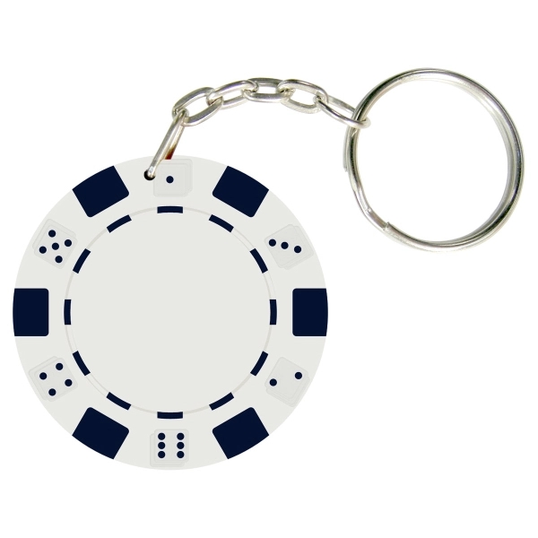 Dice Style Poker Chip Keychain - Dice Style Poker Chip Keychain - Image 8 of 9