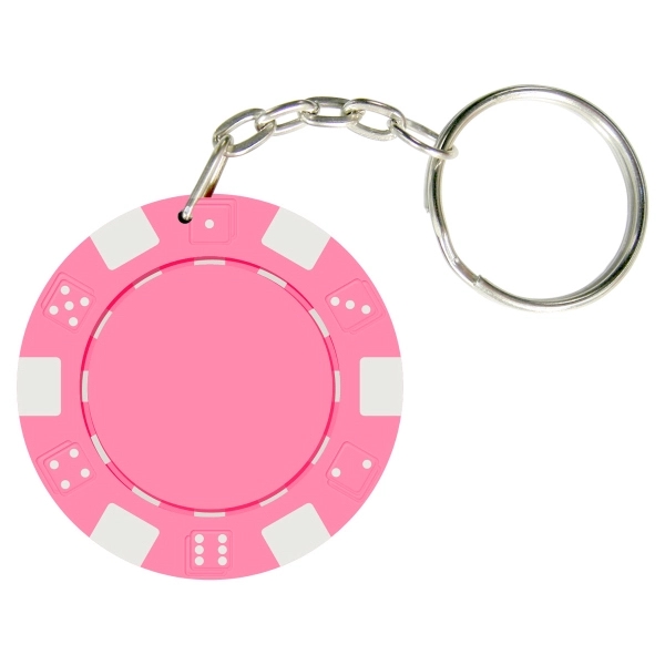 Dice Style Poker Chip Keychain - Dice Style Poker Chip Keychain - Image 6 of 9