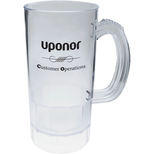 22 oz. Clear Plastic Fluted Mug w/Handle - 22 oz. Clear Plastic Fluted Mug w/Handle - Image 0 of 0