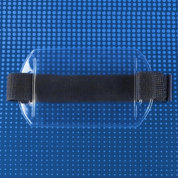 Horizontal ArmBand-Style Clear Vinyl Badge Holders w/ Strap - Horizontal ArmBand-Style Clear Vinyl Badge Holders w/ Strap - Image 2 of 4