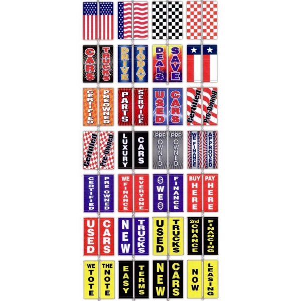 3' x 8' - Vinyl Pole Banner - Single or Set - Custom - 3' x 8' - Vinyl Pole Banner - Single or Set - Custom - Image 0 of 2