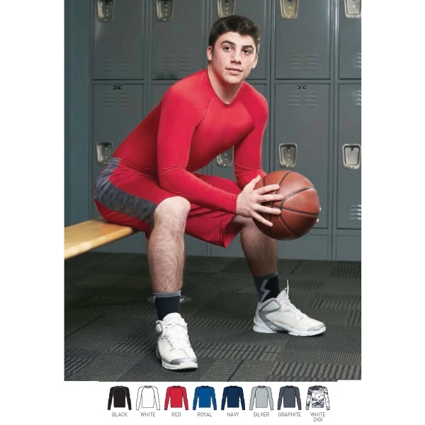 Adult Hyperform Compression Long Sleeve Shirt - Adult Hyperform Compression Long Sleeve Shirt - Image 8 of 9