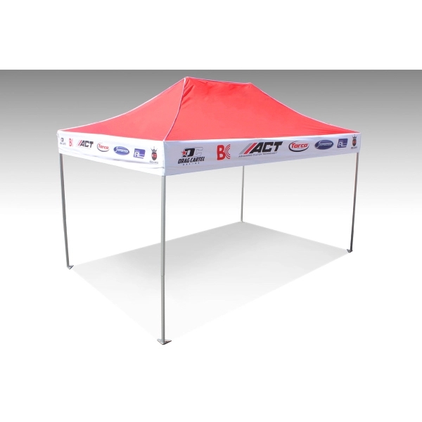 V5 10X15 Steel Pop Up Tent w/ Printed Valances & Solid Top - V5 10X15 Steel Pop Up Tent w/ Printed Valances & Solid Top - Image 0 of 0