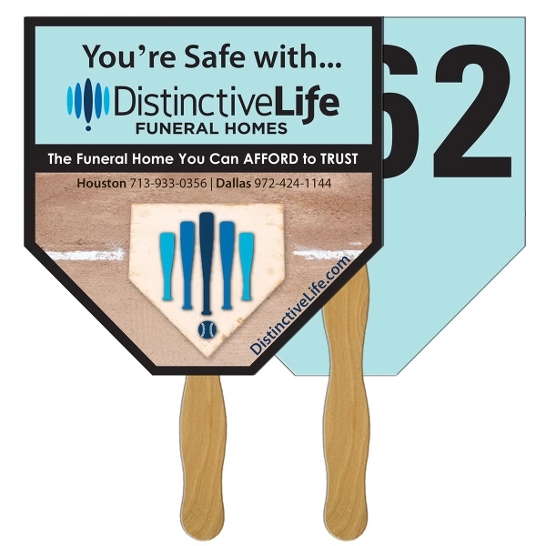 Home Plate Auction Hand Fan Full Color - Home Plate Auction Hand Fan Full Color - Image 0 of 1