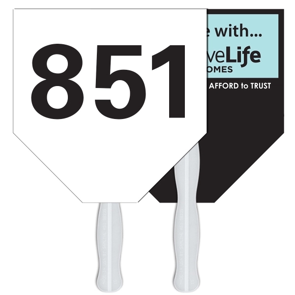 Home Plate Auction Hand Fan Full Color - Home Plate Auction Hand Fan Full Color - Image 1 of 1