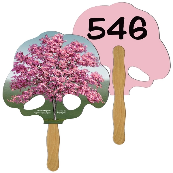 Tree Auction Hand Fan Full Color - Tree Auction Hand Fan Full Color - Image 0 of 1