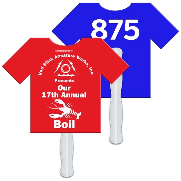 T-Shirt Auction Hand Fan Full Color - T-Shirt Auction Hand Fan Full Color - Image 1 of 1
