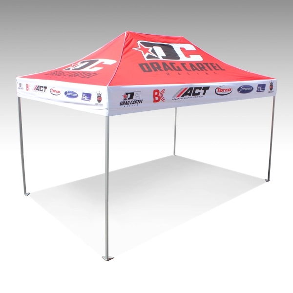 V5 10x15 Steel Frame Pop Up Tent w/ Fully Printed Top - V5 10x15 Steel Frame Pop Up Tent w/ Fully Printed Top - Image 0 of 0