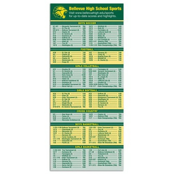 Schedule Magnet 3-1/2 x 8 - Schedule Magnet 3-1/2 x 8 - Image 0 of 0