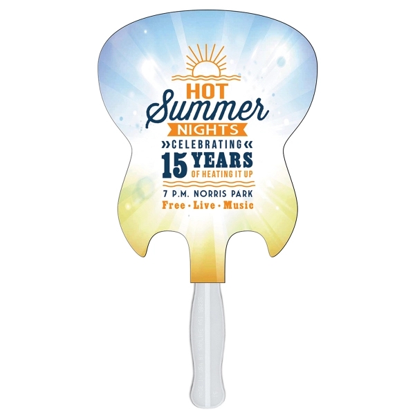 Electric Guitar Hand Fan Full Color - Electric Guitar Hand Fan Full Color - Image 1 of 3