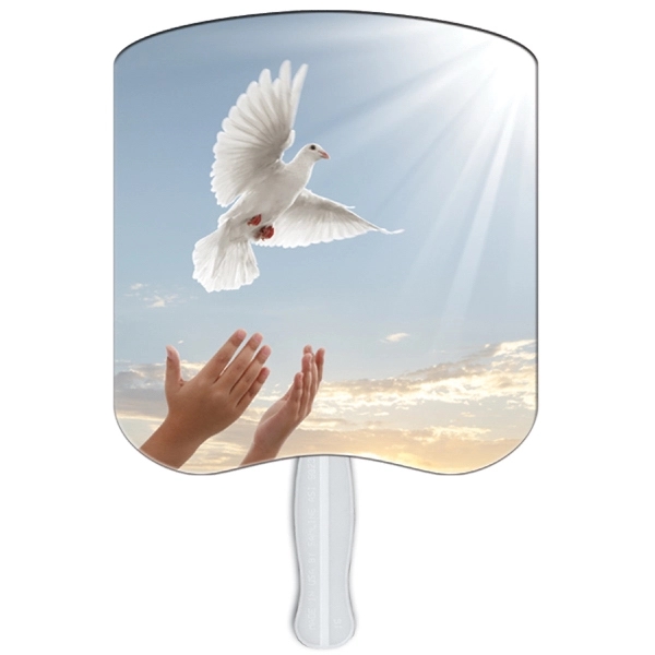 Dove Hand Fan Stock Graphic - Dove Hand Fan Stock Graphic - Image 1 of 1