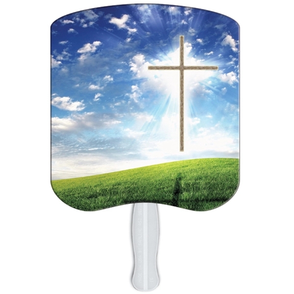 Cross Hand Fan Stock Graphic - Cross Hand Fan Stock Graphic - Image 1 of 1