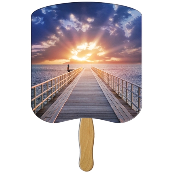 Sunrise Hand Fan Stock Graphic - Sunrise Hand Fan Stock Graphic - Image 0 of 1