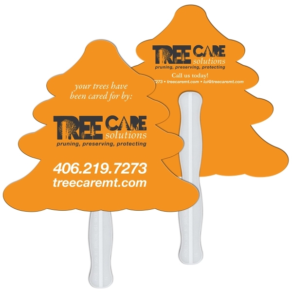 Evergreen Tree Hand Fan Full Color - Evergreen Tree Hand Fan Full Color - Image 2 of 3
