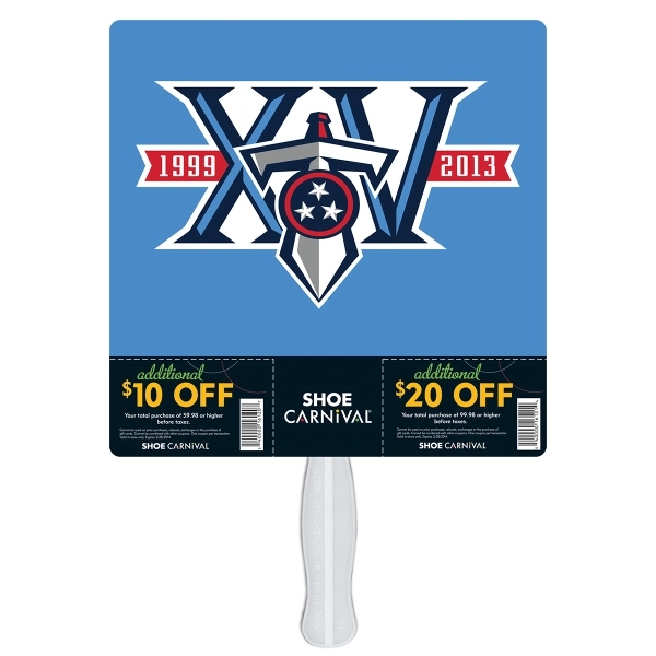 Square with perfs Coupon Hand Fan - Square with perfs Coupon Hand Fan - Image 1 of 1