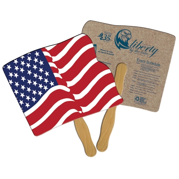 Flag Recycled Hand Fan