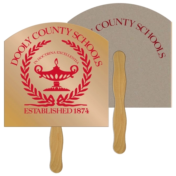 Arch Top Recycled Hand Fan - Arch Top Recycled Hand Fan - Image 0 of 0