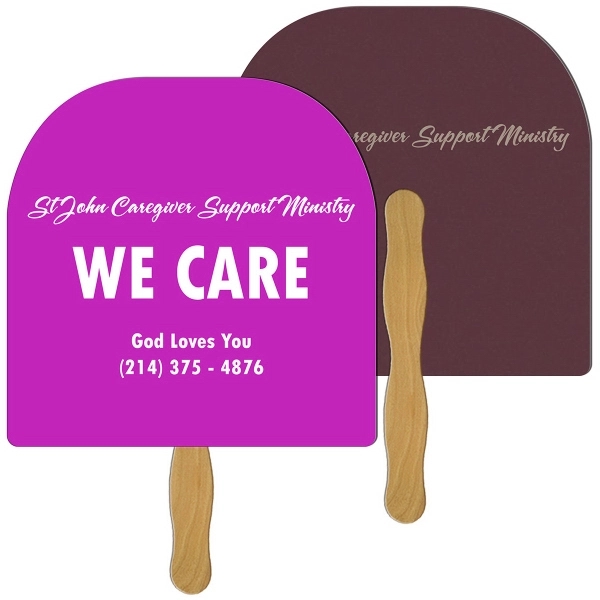 Round Top Recycled Hand Fan - Round Top Recycled Hand Fan - Image 0 of 0