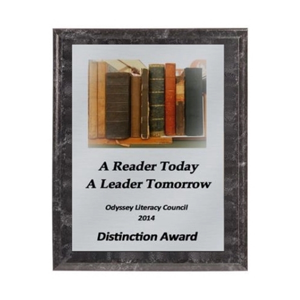 Black Marbleized Award Plaque Full Color - Black Marbleized Award Plaque Full Color - Image 0 of 1