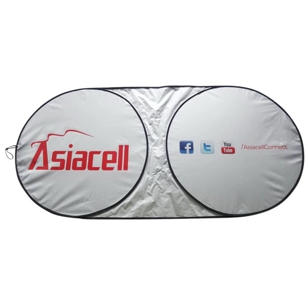 EZ Fold Double Car Sunshade - EZ Fold Double Car Sunshade - Image 0 of 2