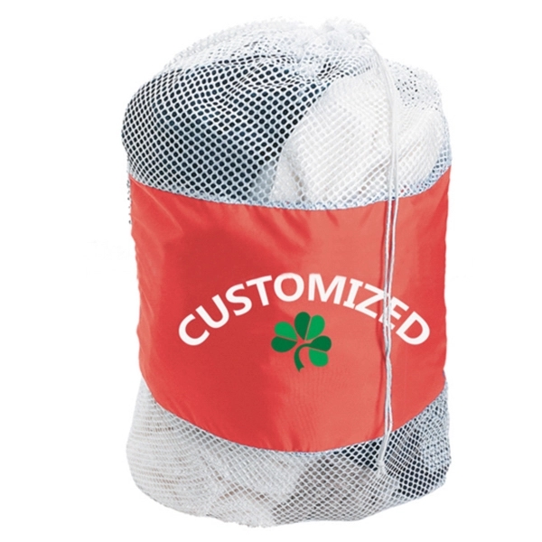 Large Mesh Drawstring Laundry Bag - Large Mesh Drawstring Laundry Bag - Image 1 of 3