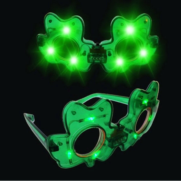 LED Shamrock Sunglasses - LED Shamrock Sunglasses - Image 0 of 1