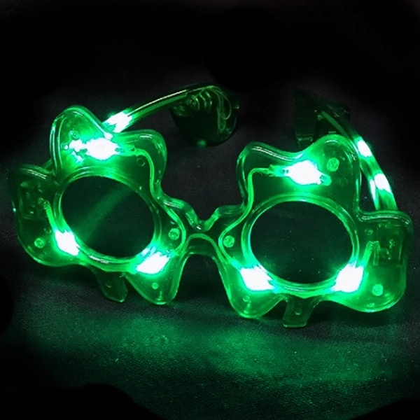 LED Shamrock Sunglasses - LED Shamrock Sunglasses - Image 1 of 1