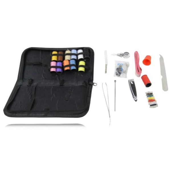 Premium Sewing And Manicure Kit In Leather Case - Premium Sewing And Manicure Kit In Leather Case - Image 1 of 3