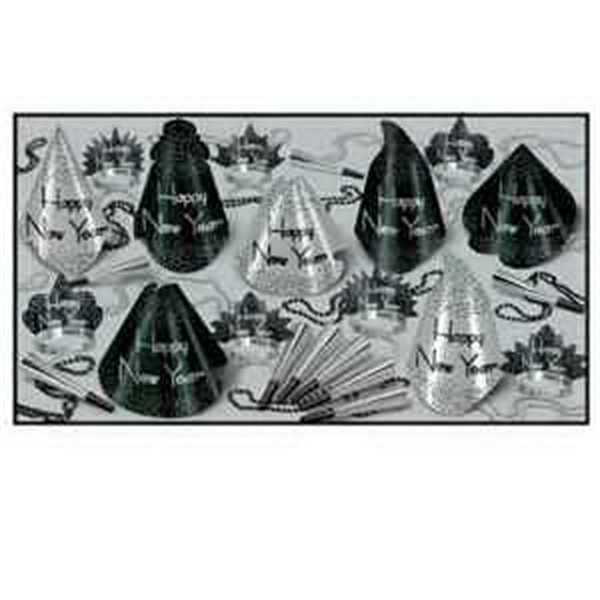 Sparkling Silver Assortment, New Years Eve Party Kit for 50 - Sparkling Silver Assortment, New Years Eve Party Kit for 50 - Image 0 of 0