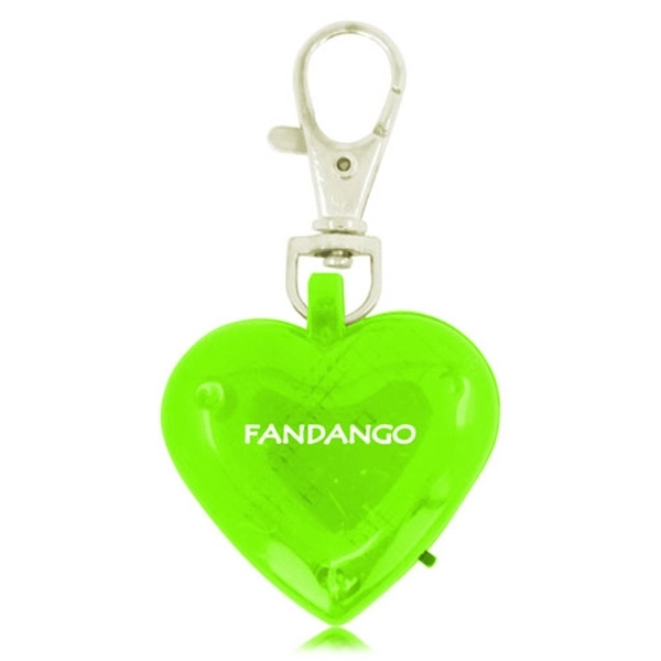 Flashing LED Heart Pet Pendant Keychain - Flashing LED Heart Pet Pendant Keychain - Image 3 of 3