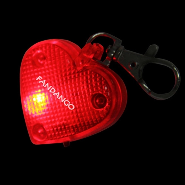 Flashing LED Heart Pet Pendant Keychain - Flashing LED Heart Pet Pendant Keychain - Image 1 of 3