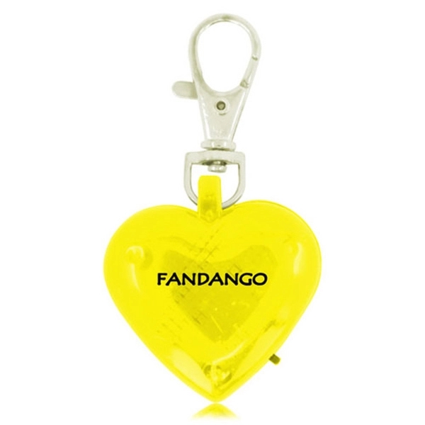 Flashing LED Heart Pet Pendant Keychain - Flashing LED Heart Pet Pendant Keychain - Image 2 of 3