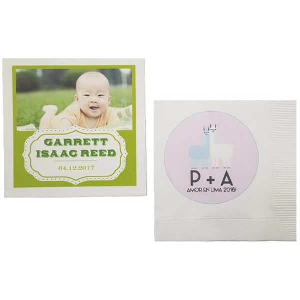 3 Ply Full Color Digital Print Beverage Napkins - 3 Ply Full Color Digital Print Beverage Napkins - Image 1 of 4