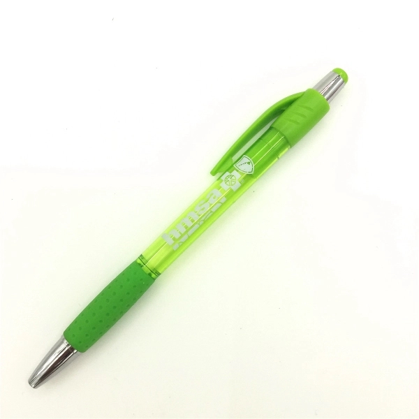 Plastic ballpoint pen with rubber antiskid sleeve - Plastic ballpoint pen with rubber antiskid sleeve - Image 5 of 5