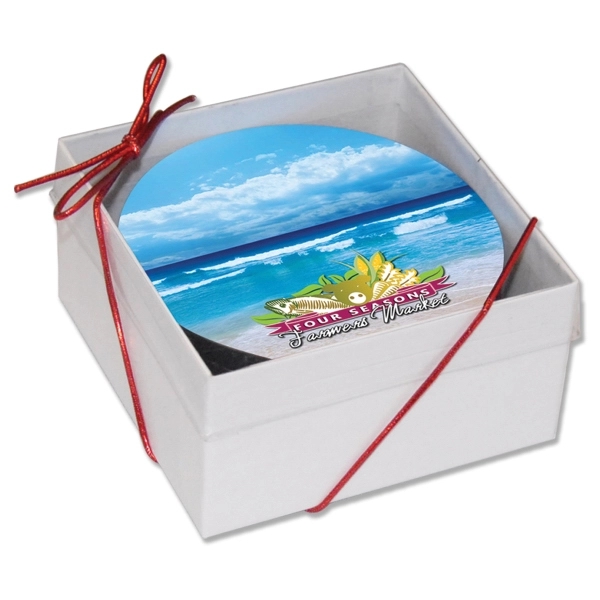 Ultra Vivid Recycled Wood Coaster Set of 4 - Ultra Vivid Recycled Wood Coaster Set of 4 - Image 0 of 1