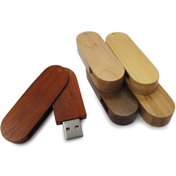 Wooden Swivel USB Flash Drive - Wooden Swivel USB Flash Drive - Image 0 of 6