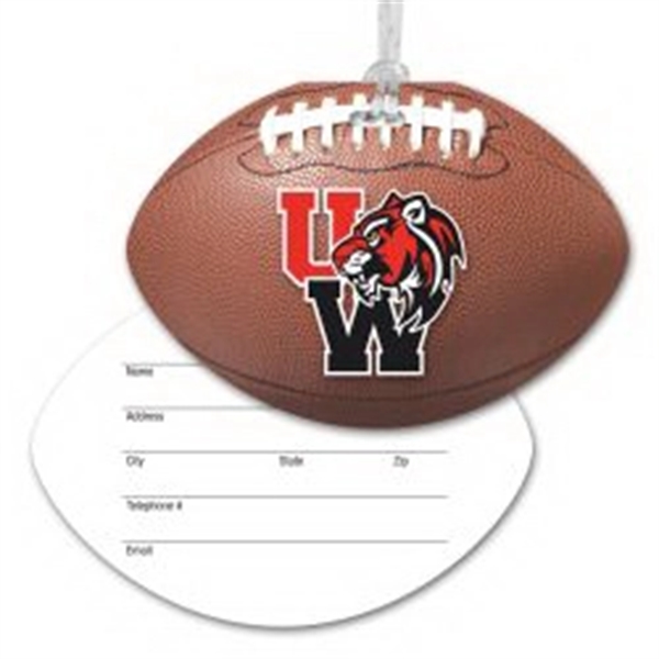 Ultra-Thin Football Luggage Tag with Clear Strap - Ultra-Thin Football Luggage Tag with Clear Strap - Image 0 of 0
