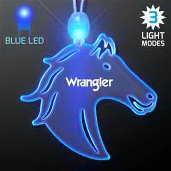Acrylic Horse Head Shape Necklace with LED - Acrylic Horse Head Shape Necklace with LED - Image 7 of 9