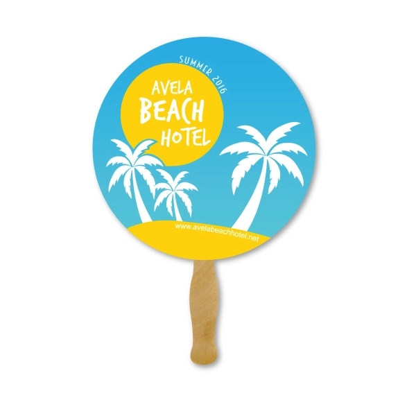 Deluxe Hand Fan- Circle - Deluxe Hand Fan- Circle - Image 0 of 1