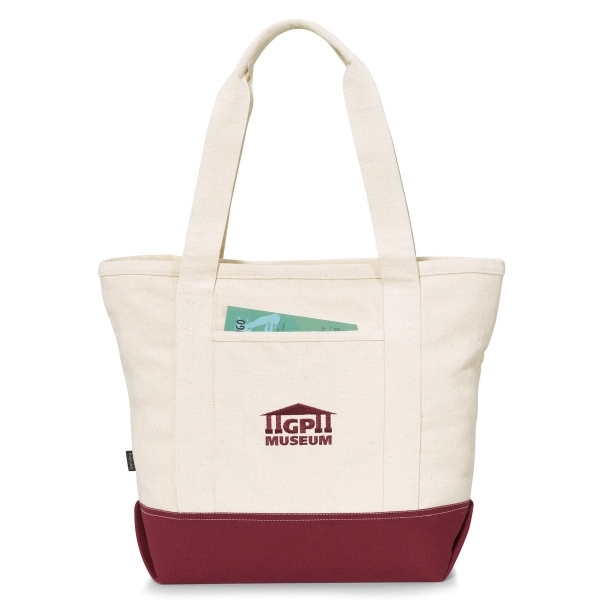 Newport Cotton Zippered Tote - Newport Cotton Zippered Tote - Image 4 of 5