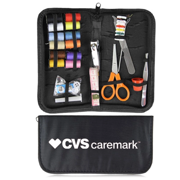 Premium Sewing And Manicure Kit In Leather Case - Premium Sewing And Manicure Kit In Leather Case - Image 0 of 3