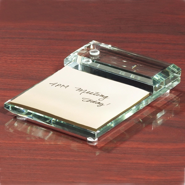 Atrium Glass Message Pad Holder Plum Grove