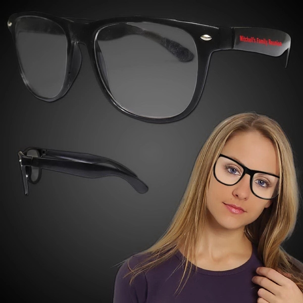 Black Frame 50's Costume Eyeglasses Plum Grove