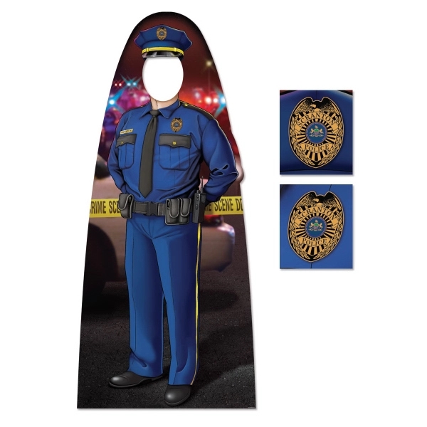 60"x26-1/2" Custom Adult Size Male Police Officer Photo Prop - 60"x26-1/2" Custom Adult Size Male Police Officer Photo Prop - Image 5 of 7