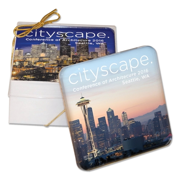 Custom Acrylic Coaster Set of 2 - Rubber Feet - Custom Acrylic Coaster Set of 2 - Rubber Feet - Image 2 of 2