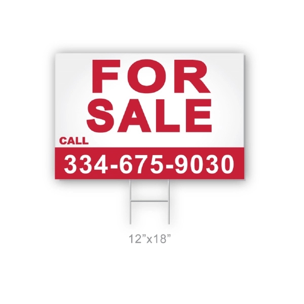 Coroplast Yard Sign- 12" x 18" - Coroplast Yard Sign- 12" x 18" - Image 0 of 0