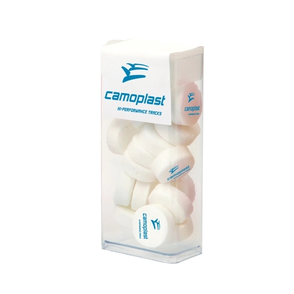 Flip Top Tube with Imprinted Round Mints